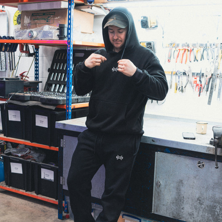 Luxe Bold Hoodie - Black