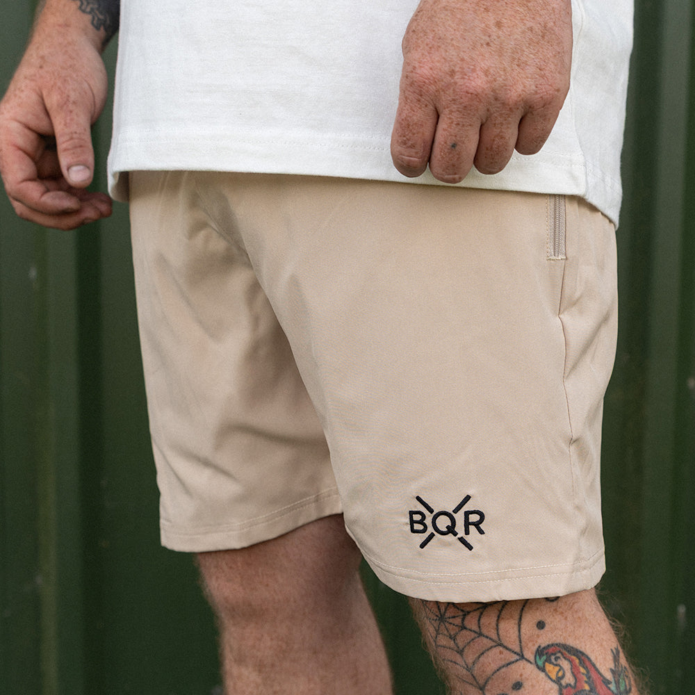 Beige Shorts | Everyday Lightweight Shorts with Zip Pockets