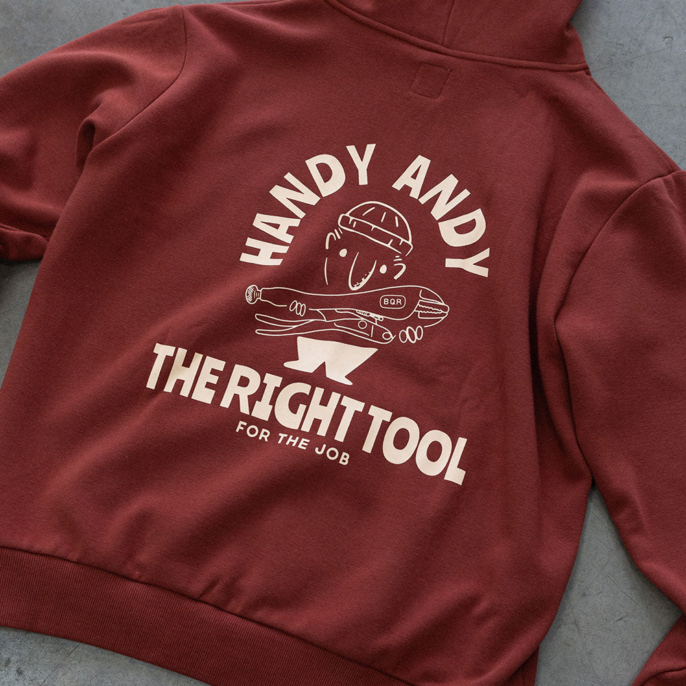 Handy Andy Hoodie - Burgundy