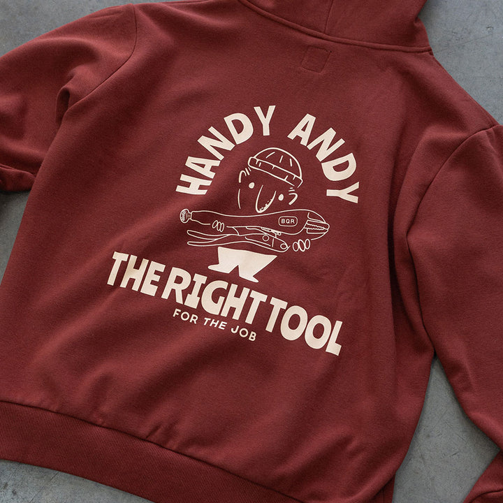 Handy Andy Hoodie - Burgundy